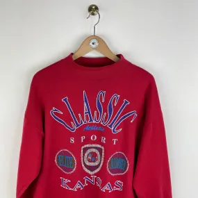 Vintage Kansas USA Sweatshirt (Large) - Retro Graphic Print Jumper - Size L