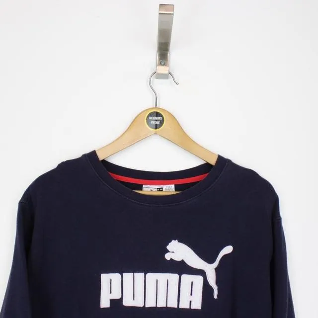 Vintage Puma Spellout Sweatshirt Medium