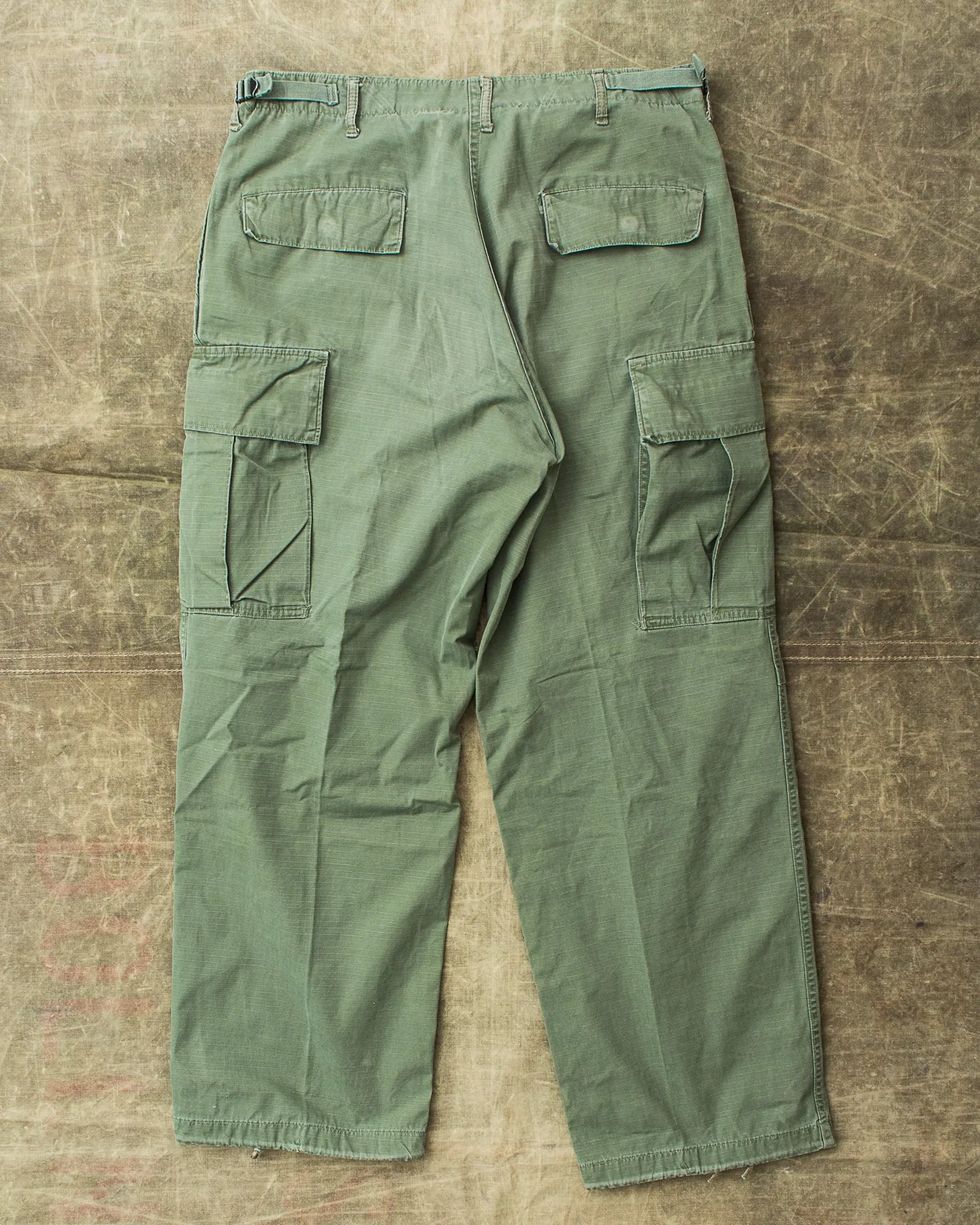 Vintage US Army M-65 OG-107 Ripstop Tropical Trousers Medium Regular