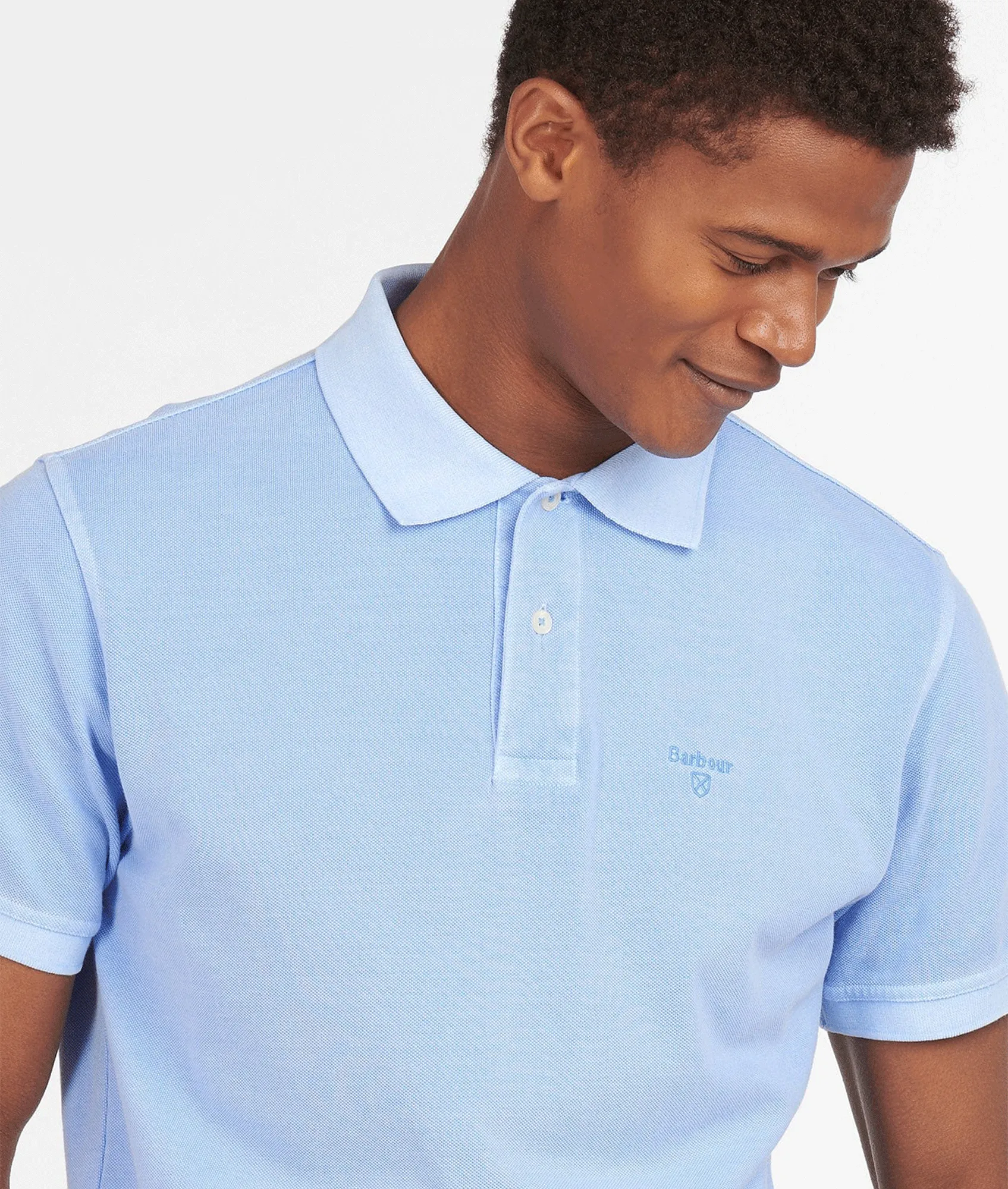 Washed Sports Polo - Blue