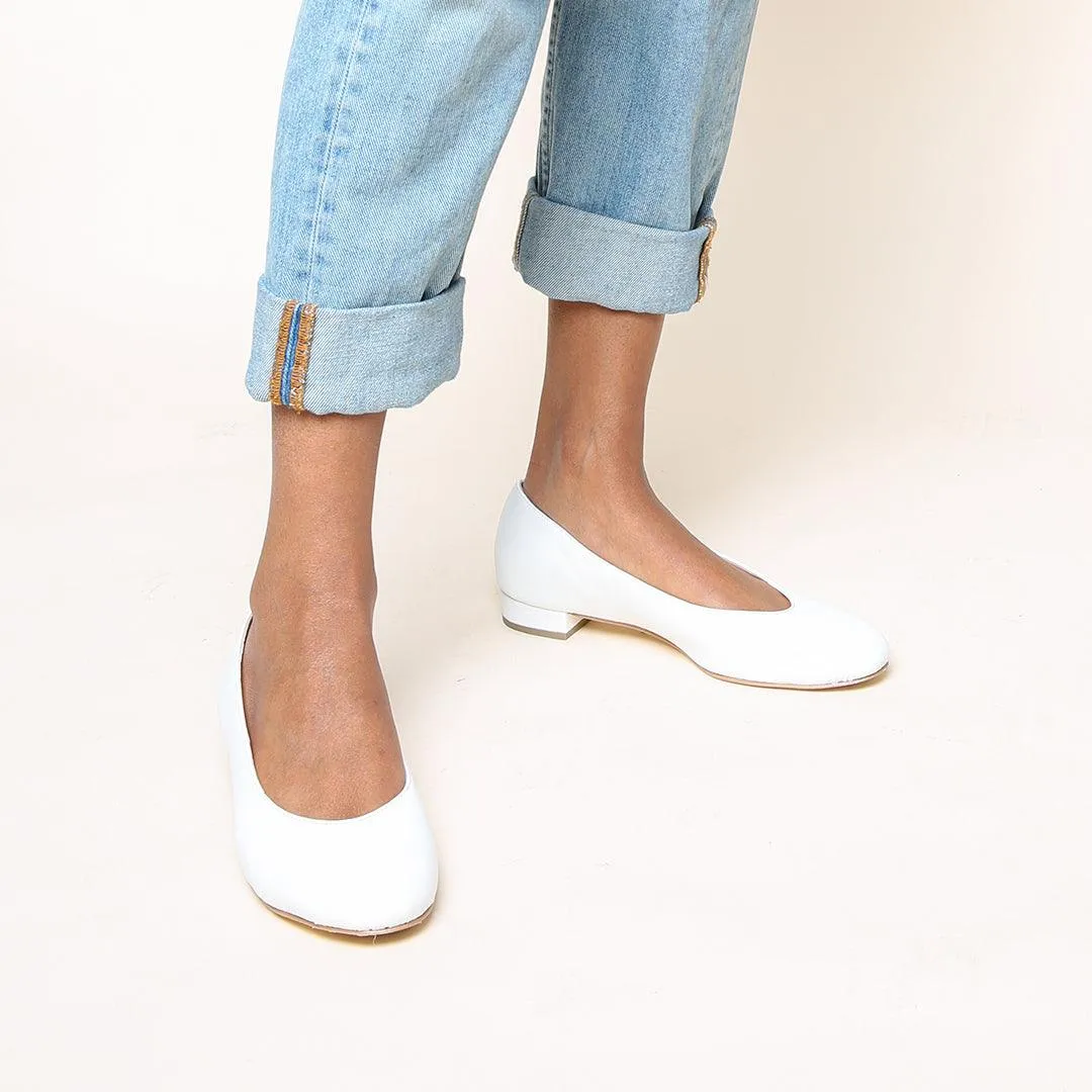 White Ballet Flat