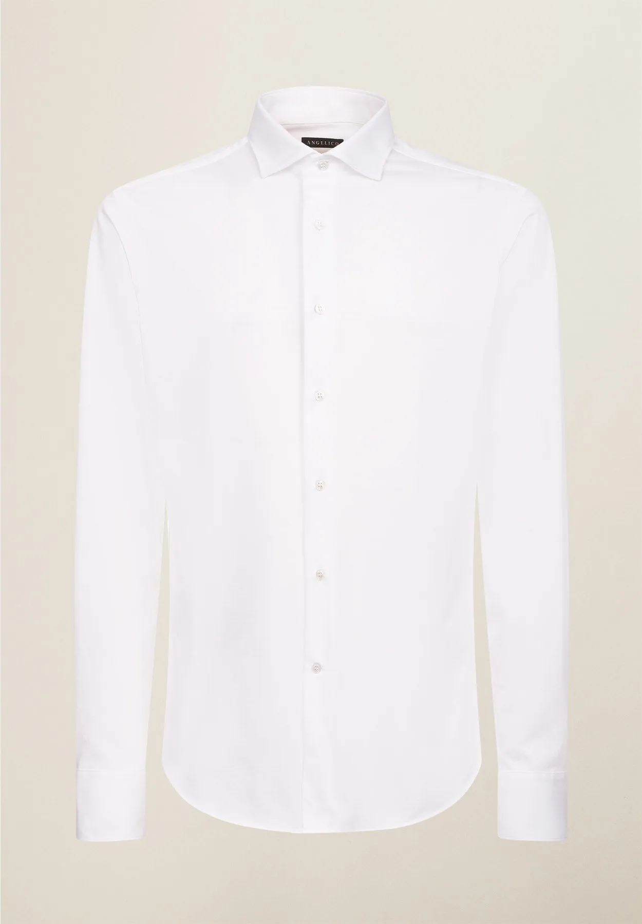 White Cotton Jersey Custom Fit Polo Shirt