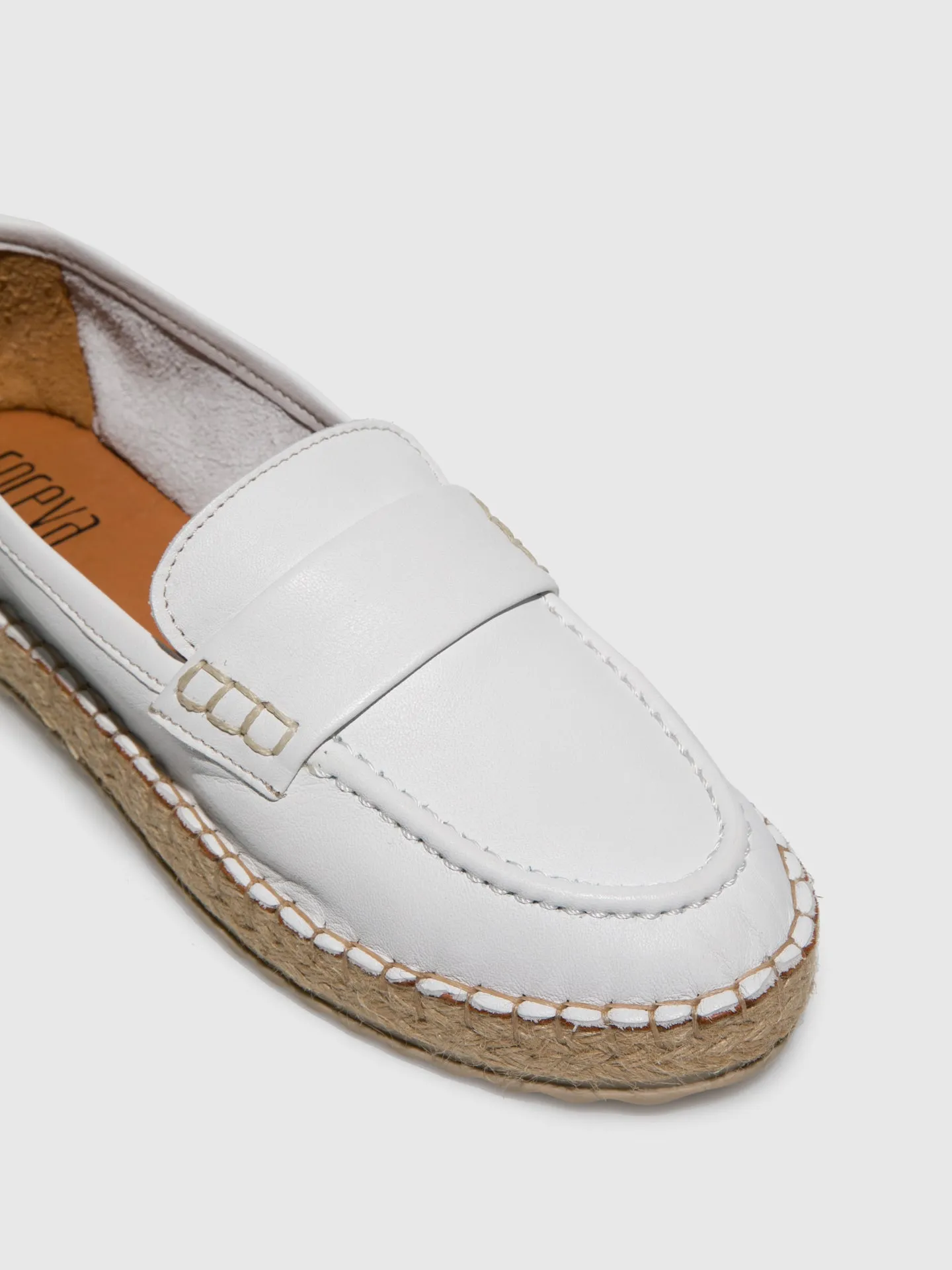 White Round Toe Espadrilles