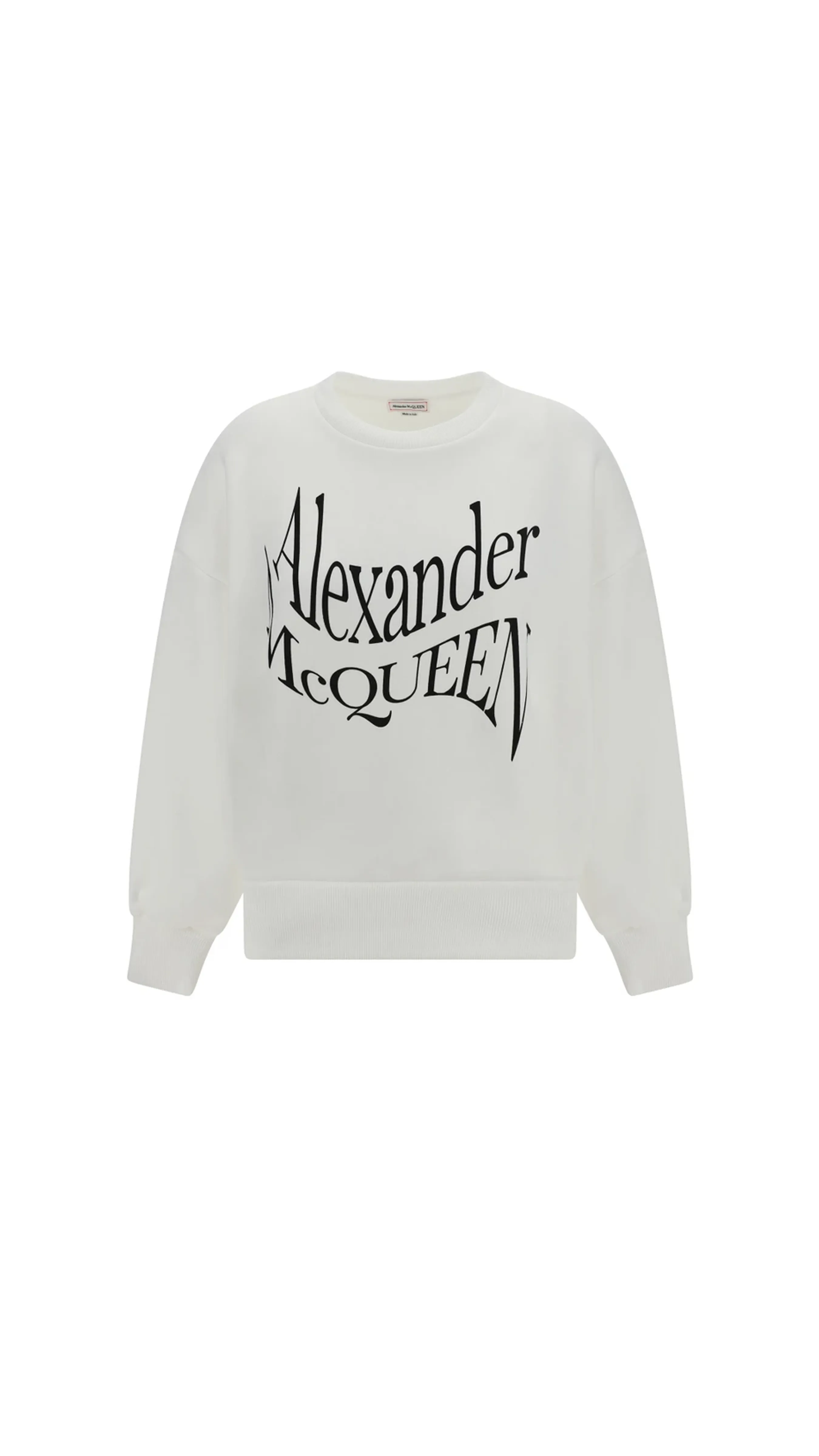 White Warped Logo Sweatshirt