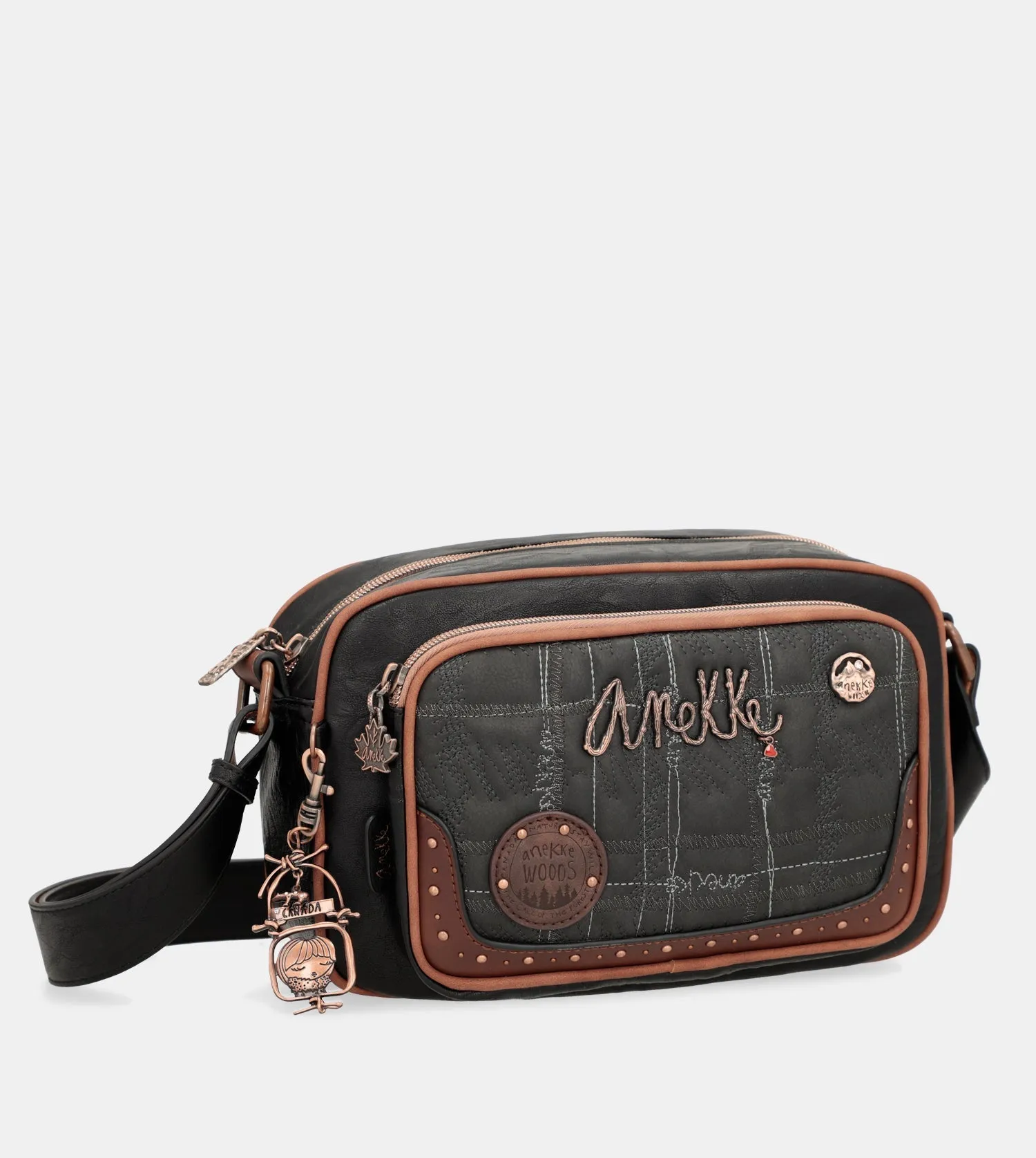 Wild shoulder bag with front pocket