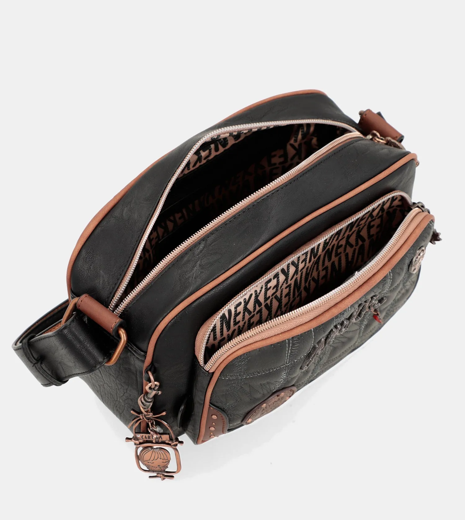 Wild shoulder bag with front pocket