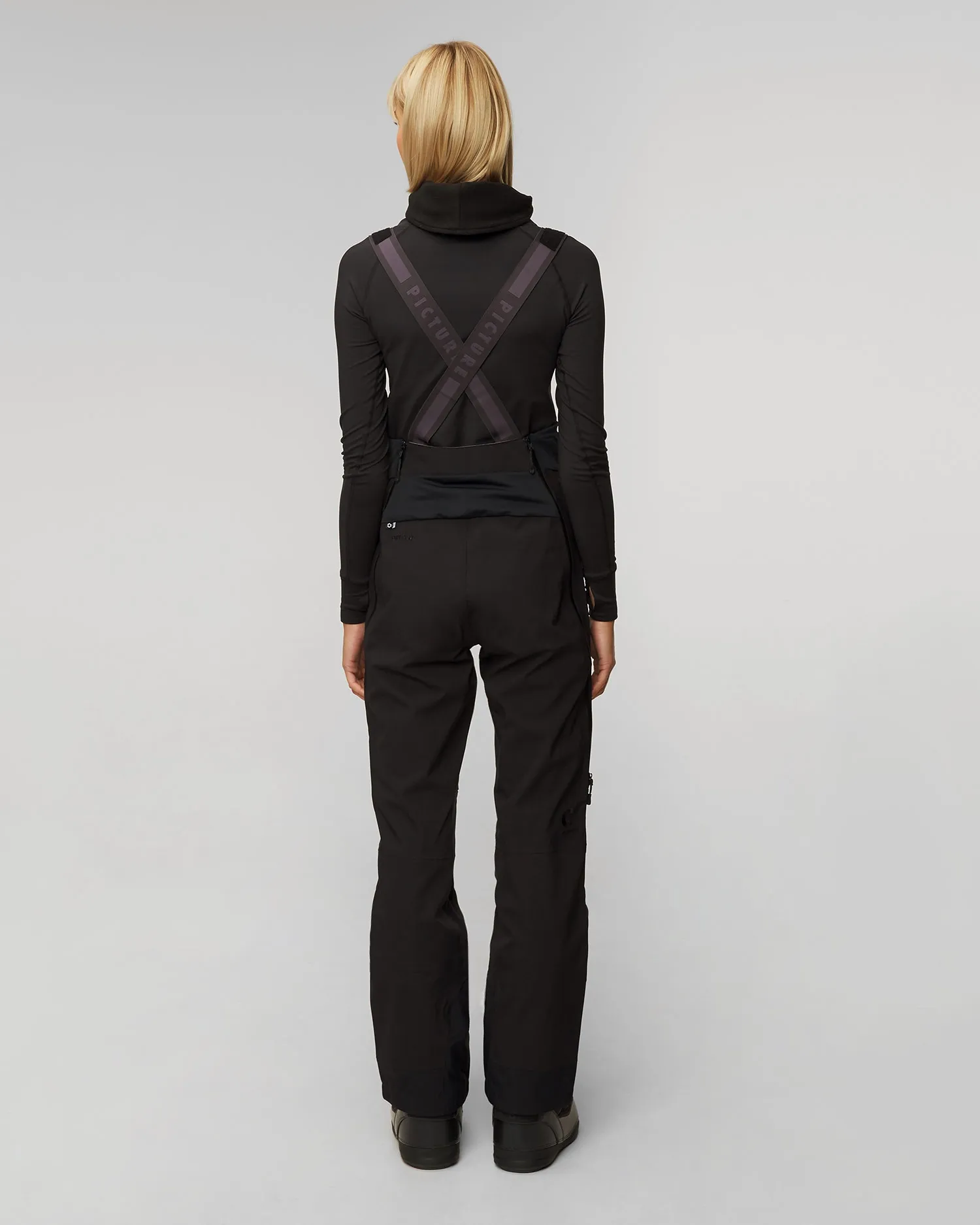 Women's black hardshell ski trousers Picture Organic Clothing Aeron 3L BIB 20/20 wpt098-a