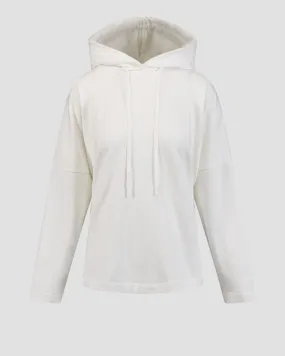 Women's white hooded sweatshirt Deha D12622-18001