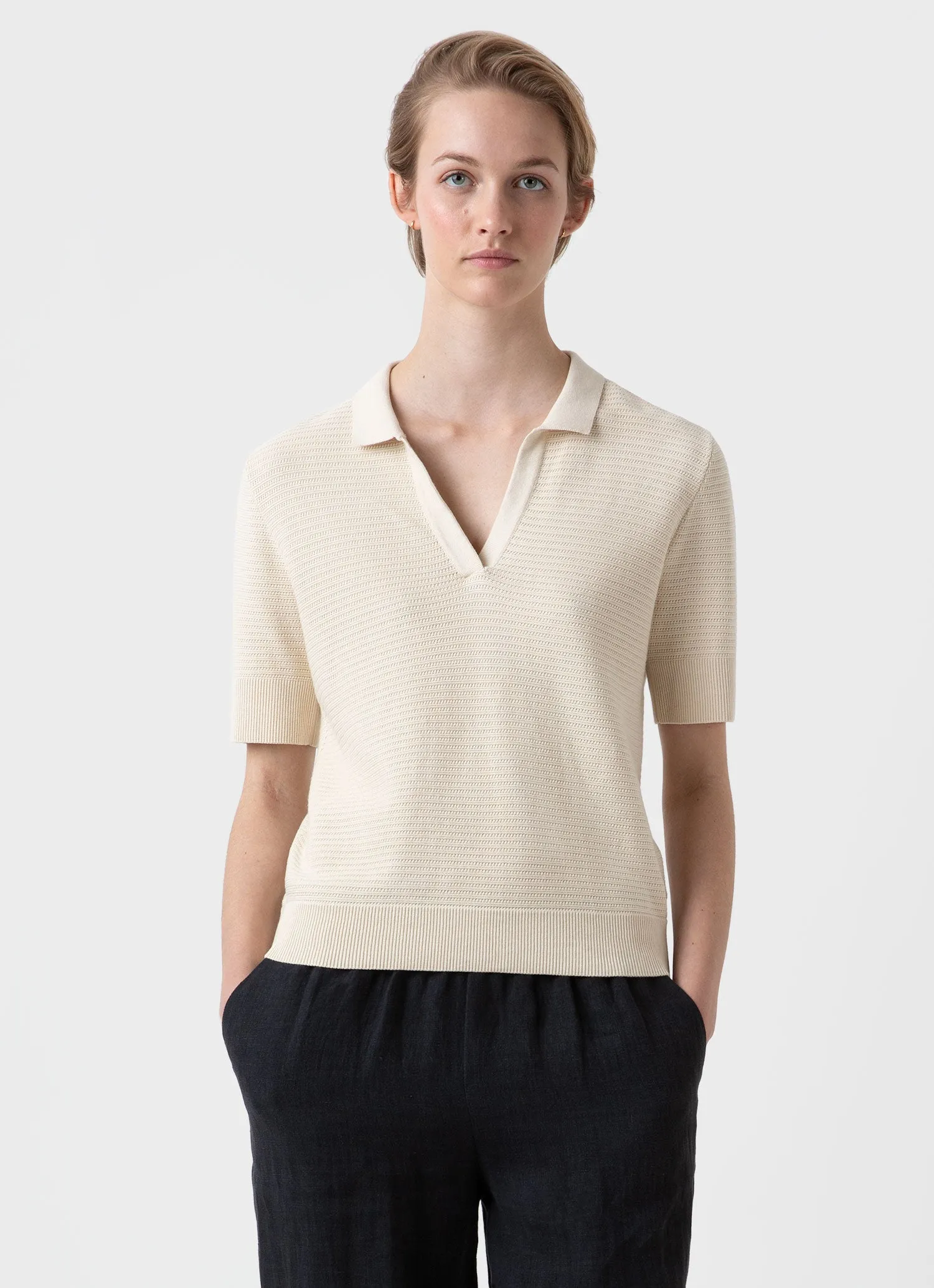 Ecru Women's Archive Polo Knit Top