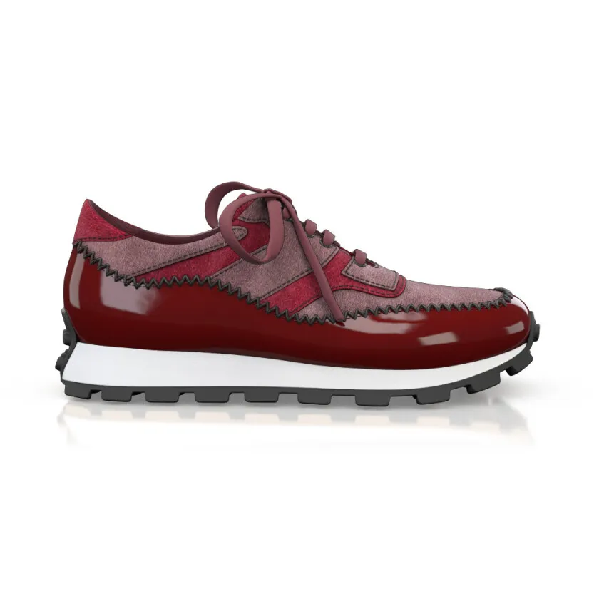 Women's Leather Running Sneakers 55018