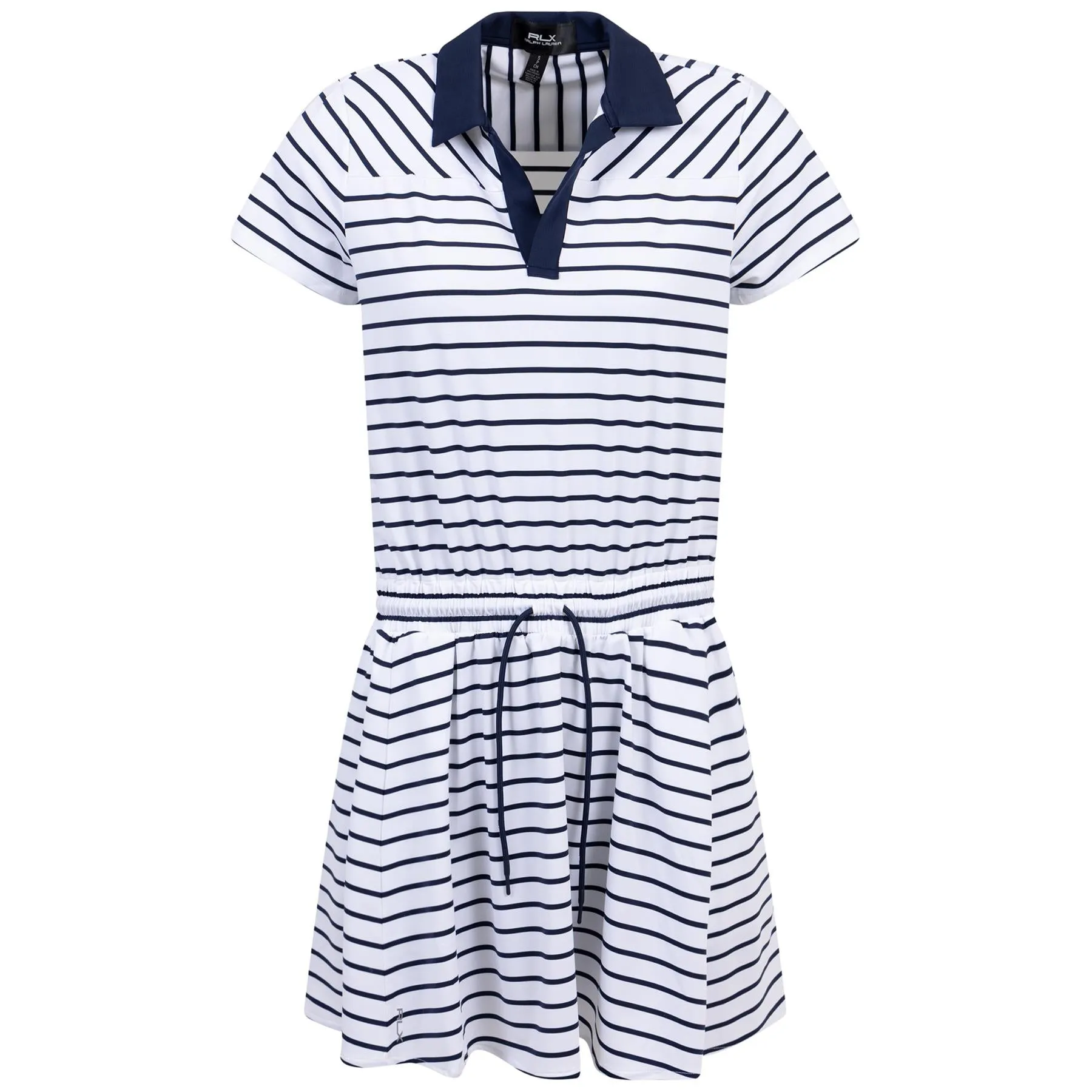 Womens White Navy Stripe Dress SS24