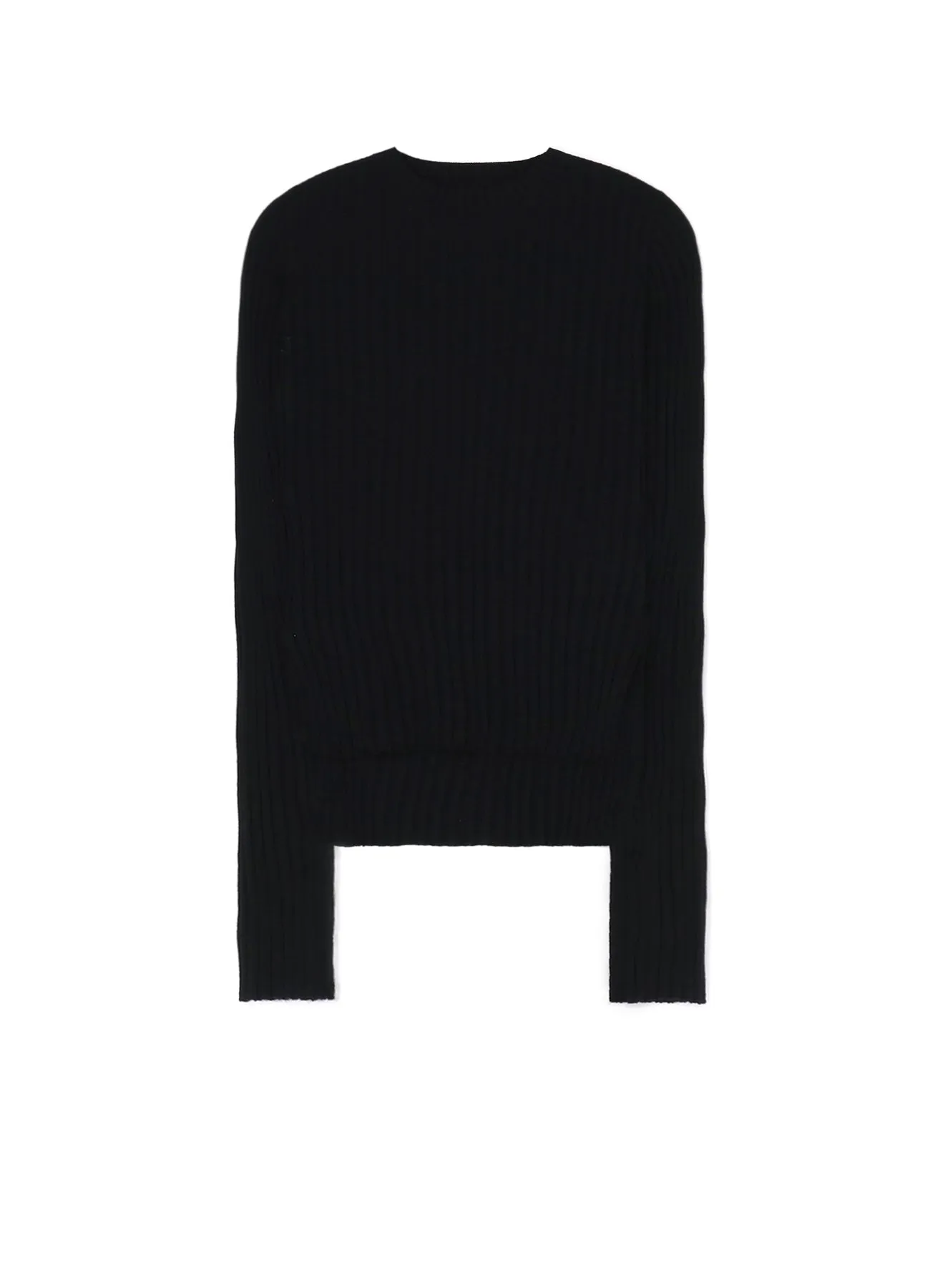 WOOL CREW NECK RIB KNIT