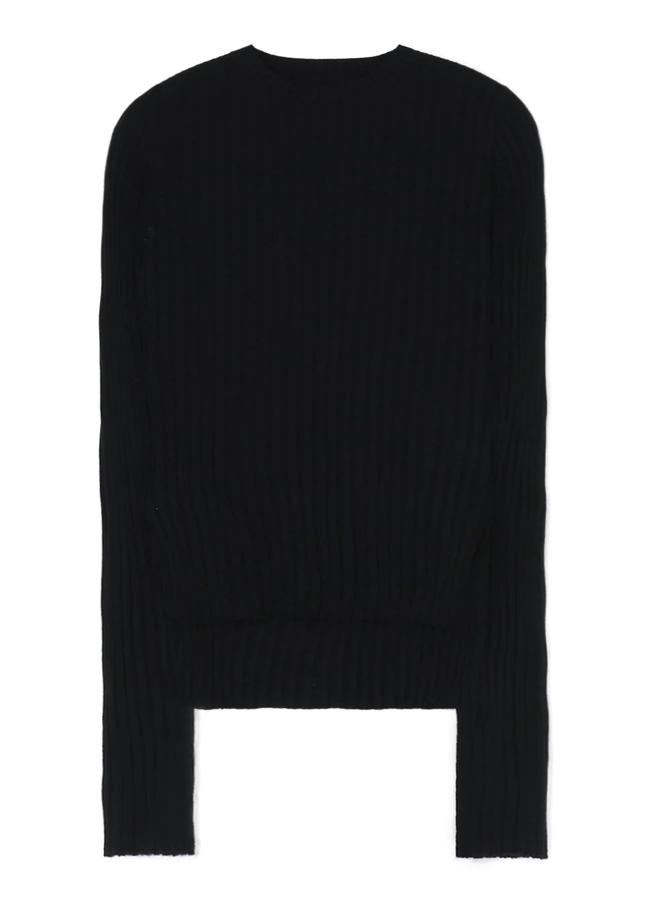 WOOL CREW NECK RIB KNIT