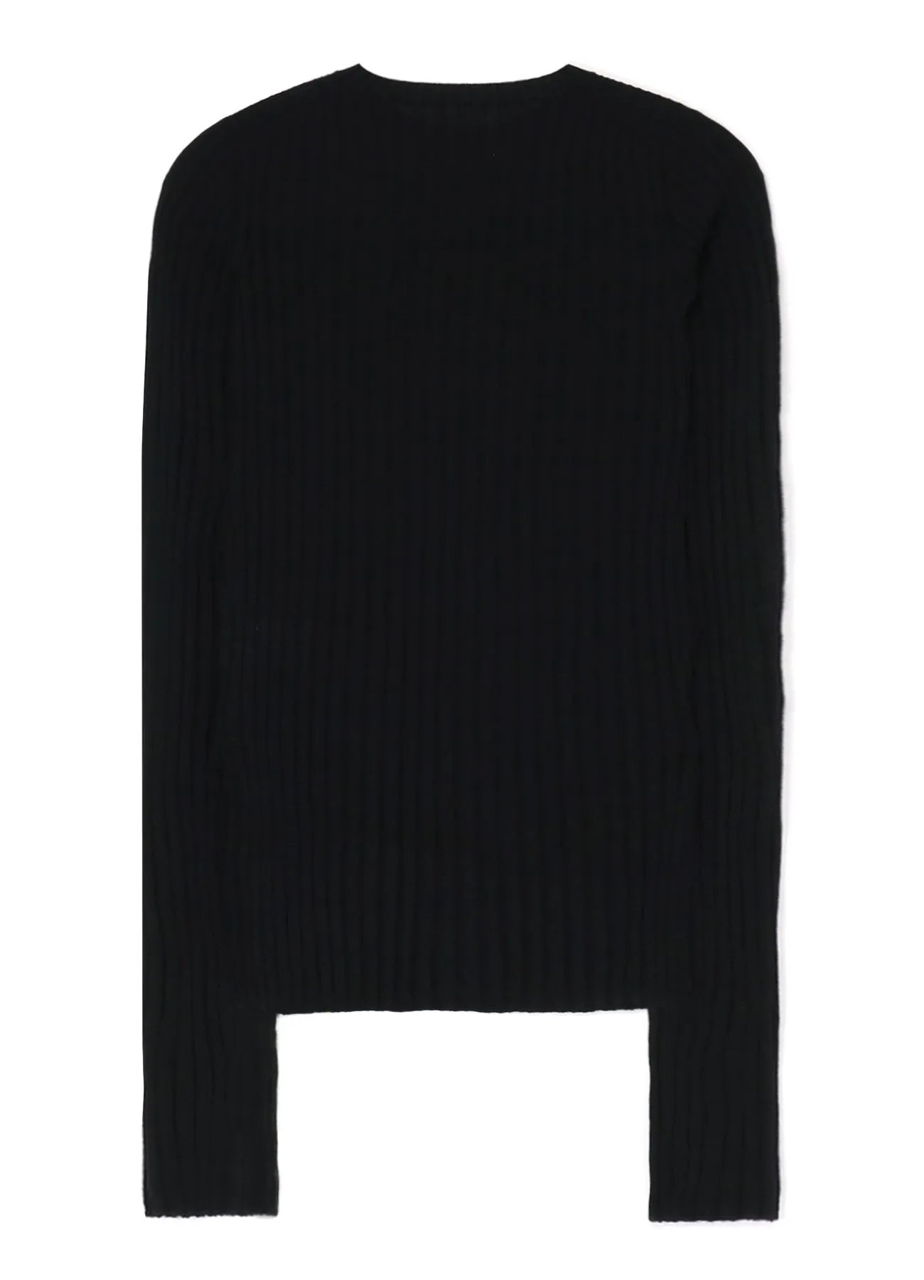 WOOL CREW NECK RIB KNIT