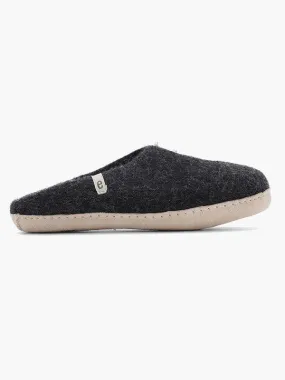 Stylish Black Wool Slippers