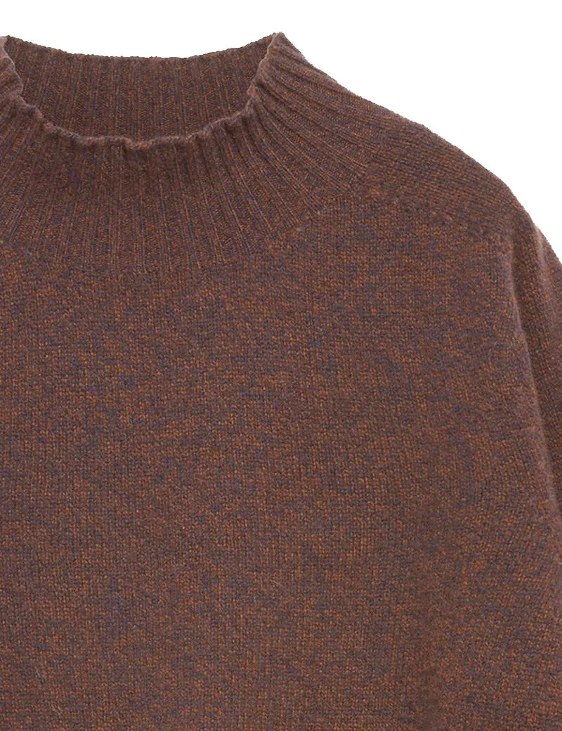 Ymc Bryter Knit Jumper Brown Marl