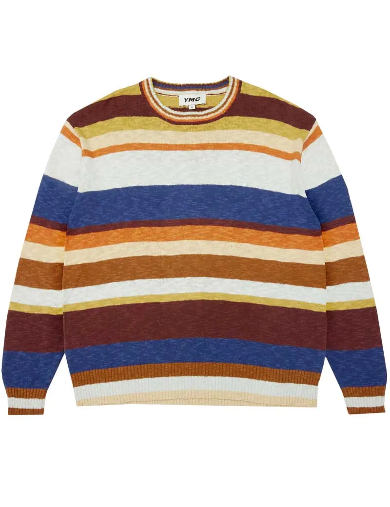 Ymc Dawg Stripe Crew Knit Jumper Multi