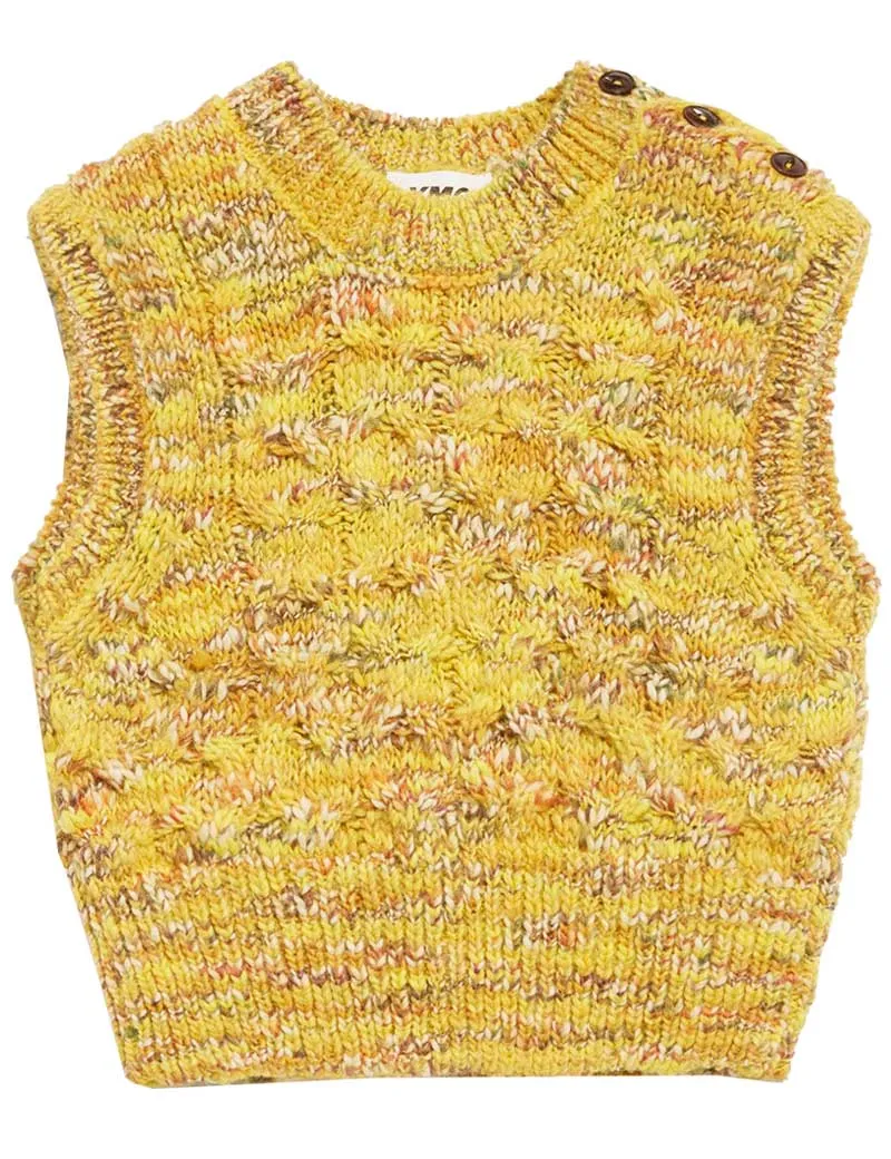 Ymc Farrow Tank Knit Space Dyed Yellow Multi