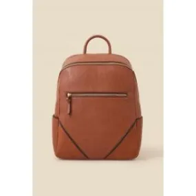 Zip Around Backpack Tan Women Backpacks