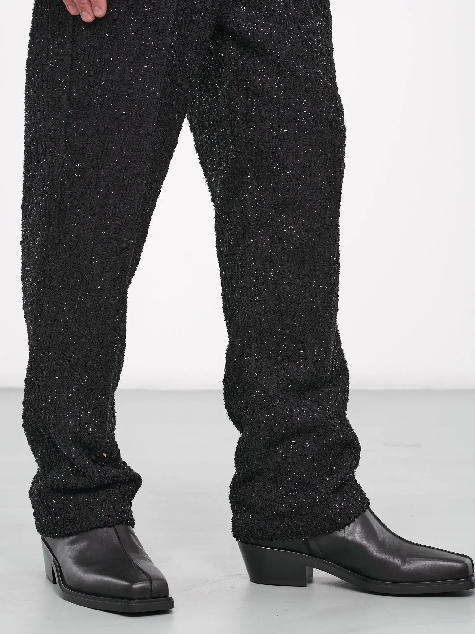 Zip Puller Glitter Trousers (V05-BLACK)