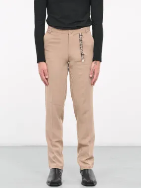 Zip Puller Trousers (V02-COFFEE-BROWN)